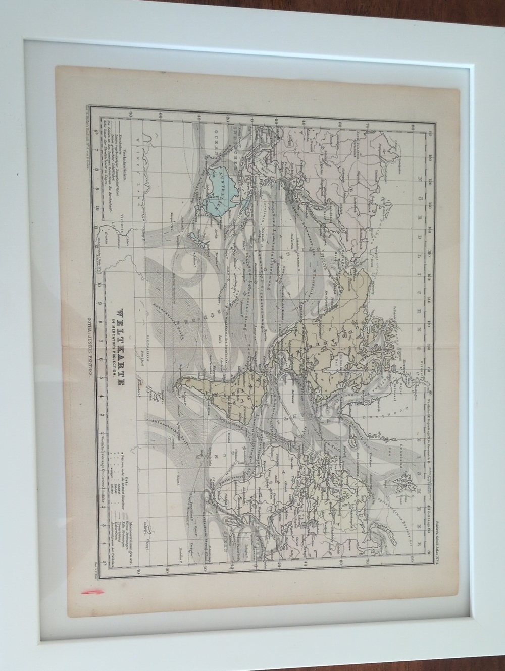 Vintage Framed Map